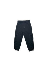 Pantaloni tip cargo negri pentru baieti