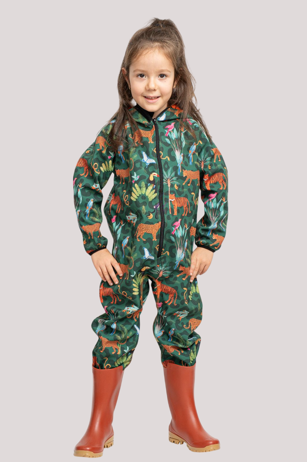 Salopeta copii impermeabila Lozan din softshell Jungla