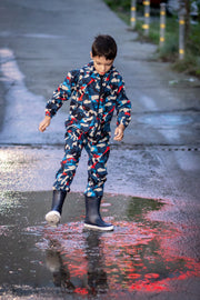 Salopeta copii impermeabila Lozan din softshell Camuflaj