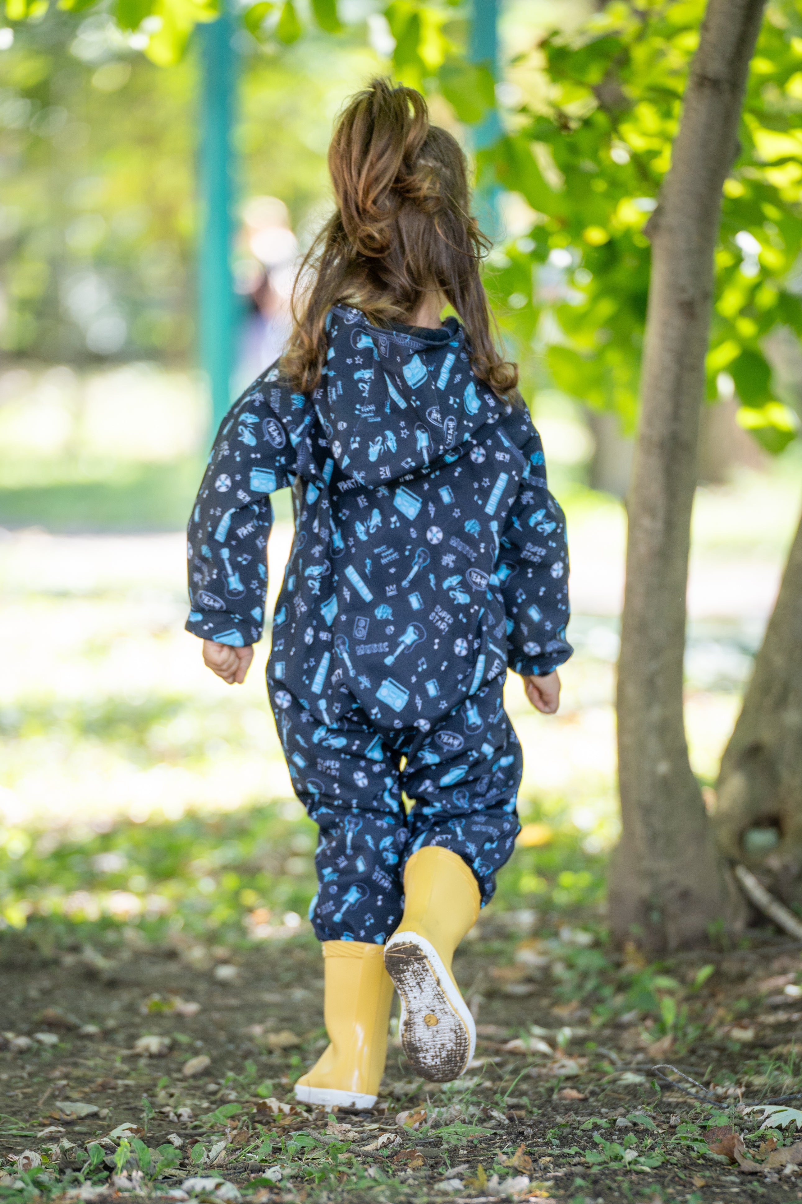 Salopeta copii impermeabila Lozan din softshell Chitare