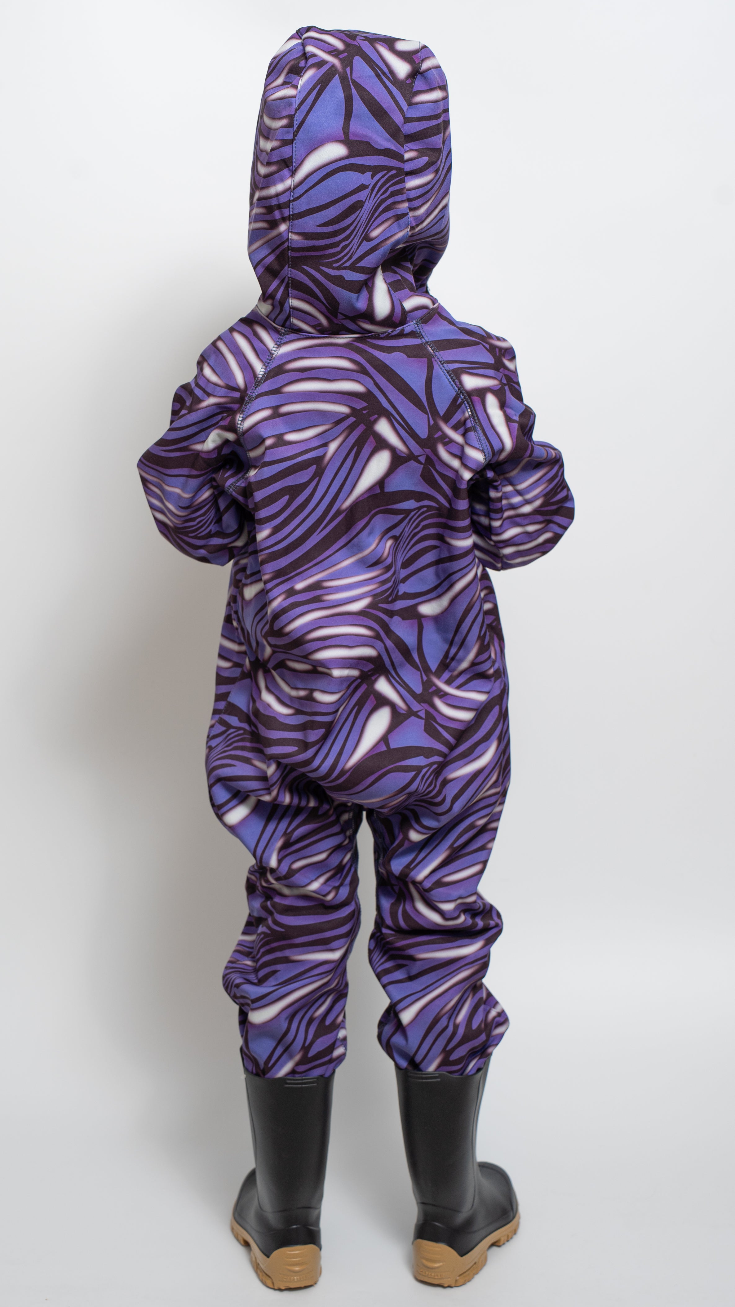 Salopeta copii impermeabila Lozan din softshell Zebra