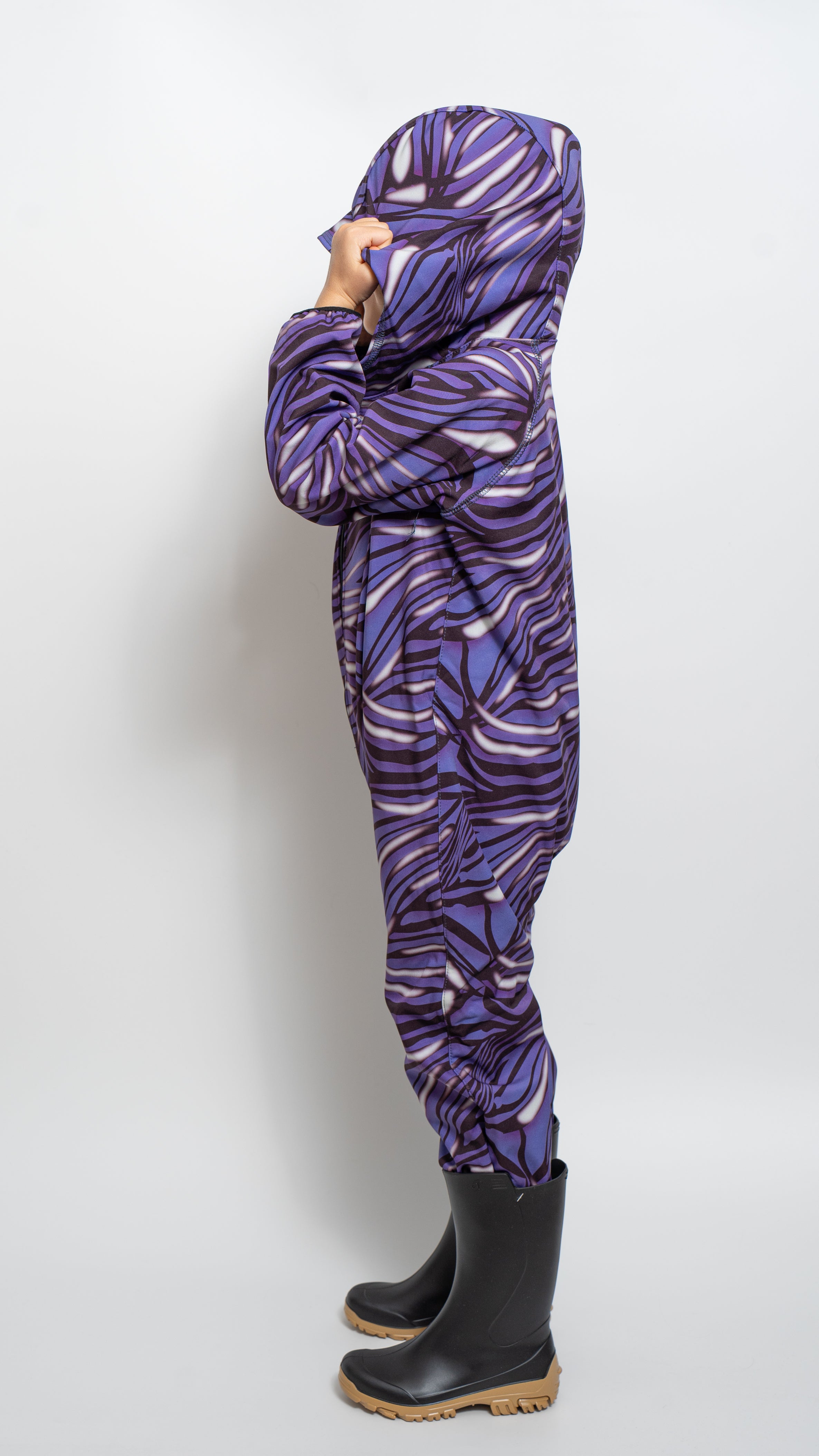 Salopeta copii impermeabila Lozan din softshell Zebra