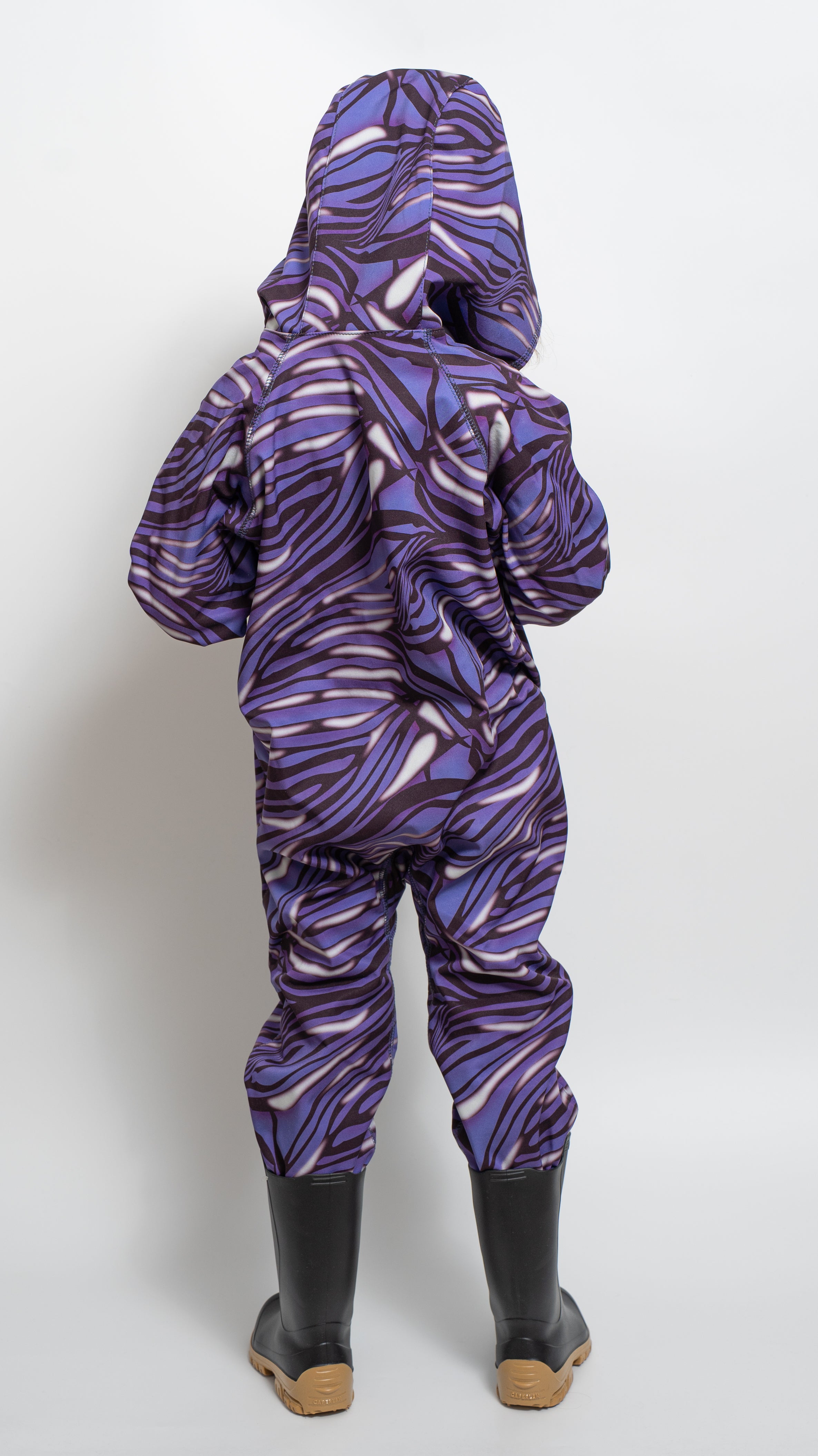 Salopeta copii impermeabila Lozan din softshell Zebra