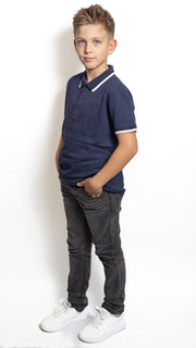 Tricou polo Bleumarin