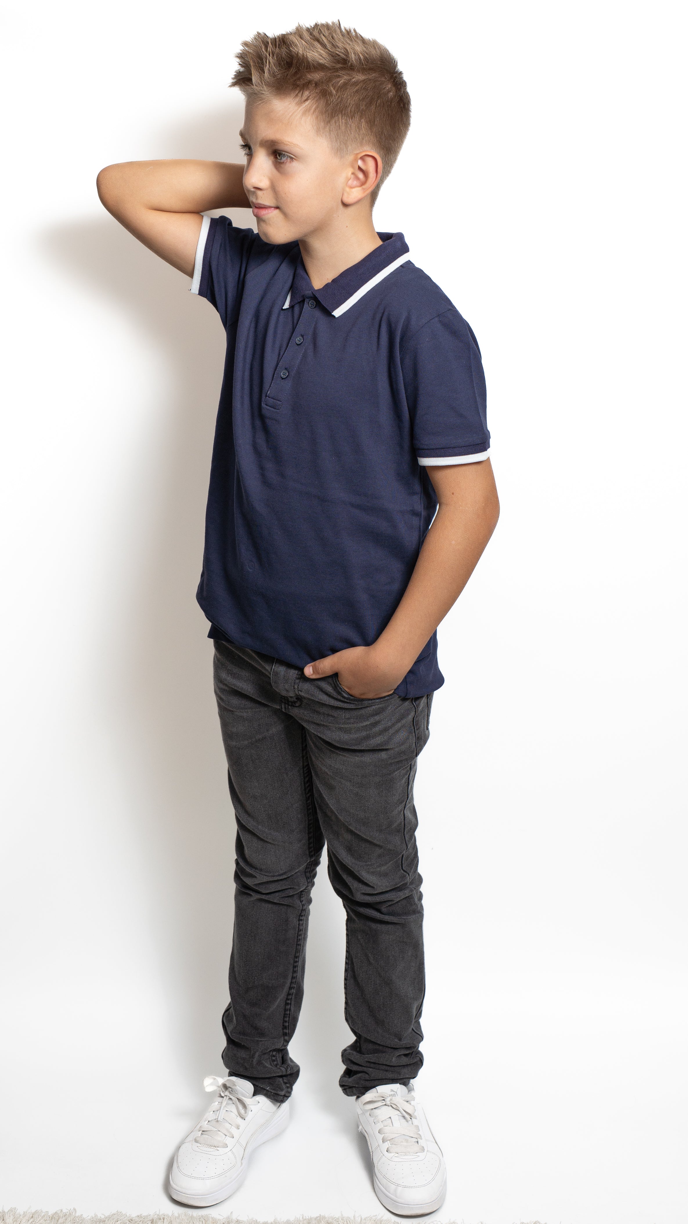 Tricou polo Bleumarin