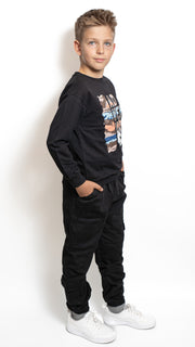 Pantaloni cargo pentru băieți Negru