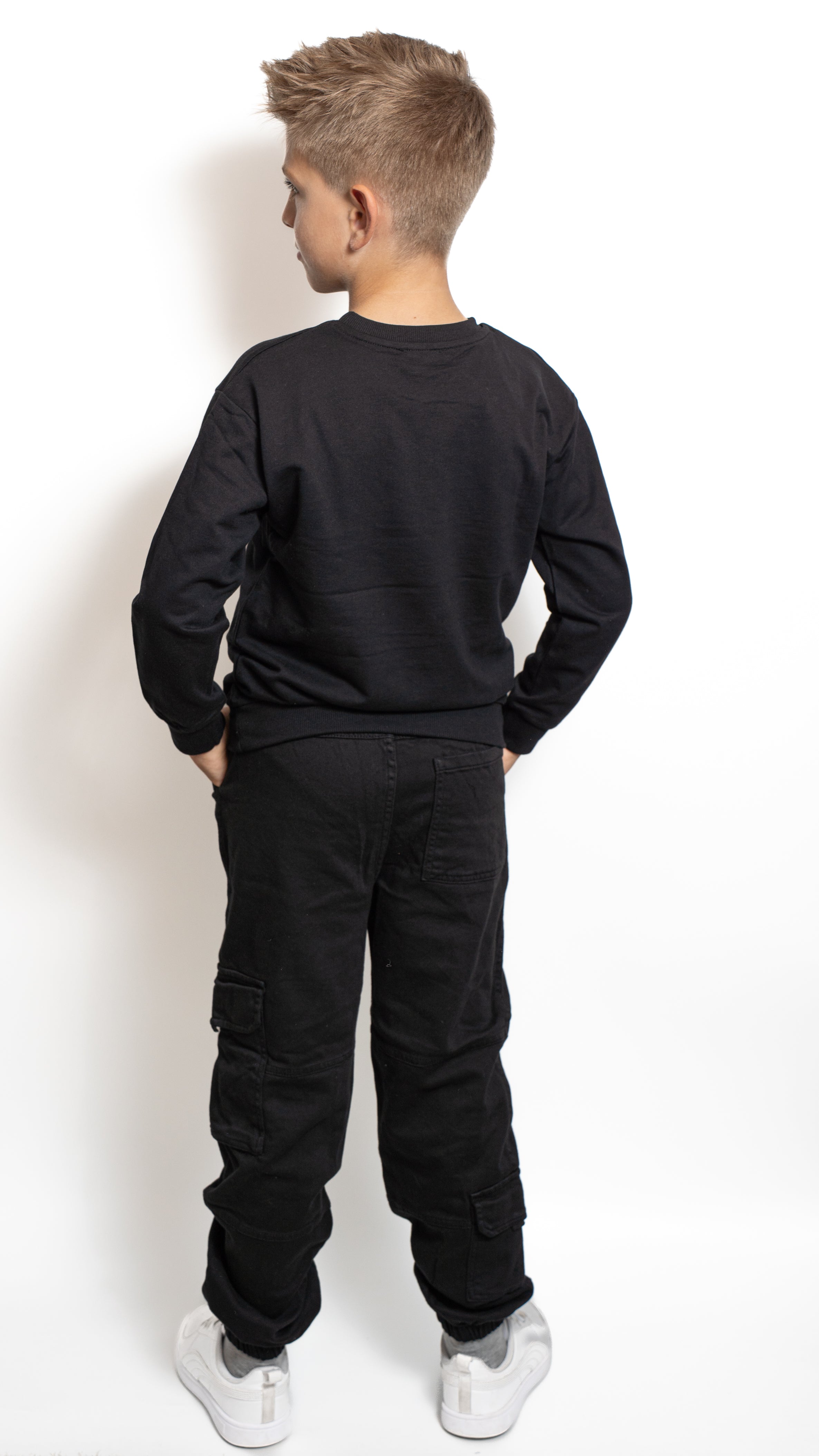 Pantaloni cargo pentru băieți Negru