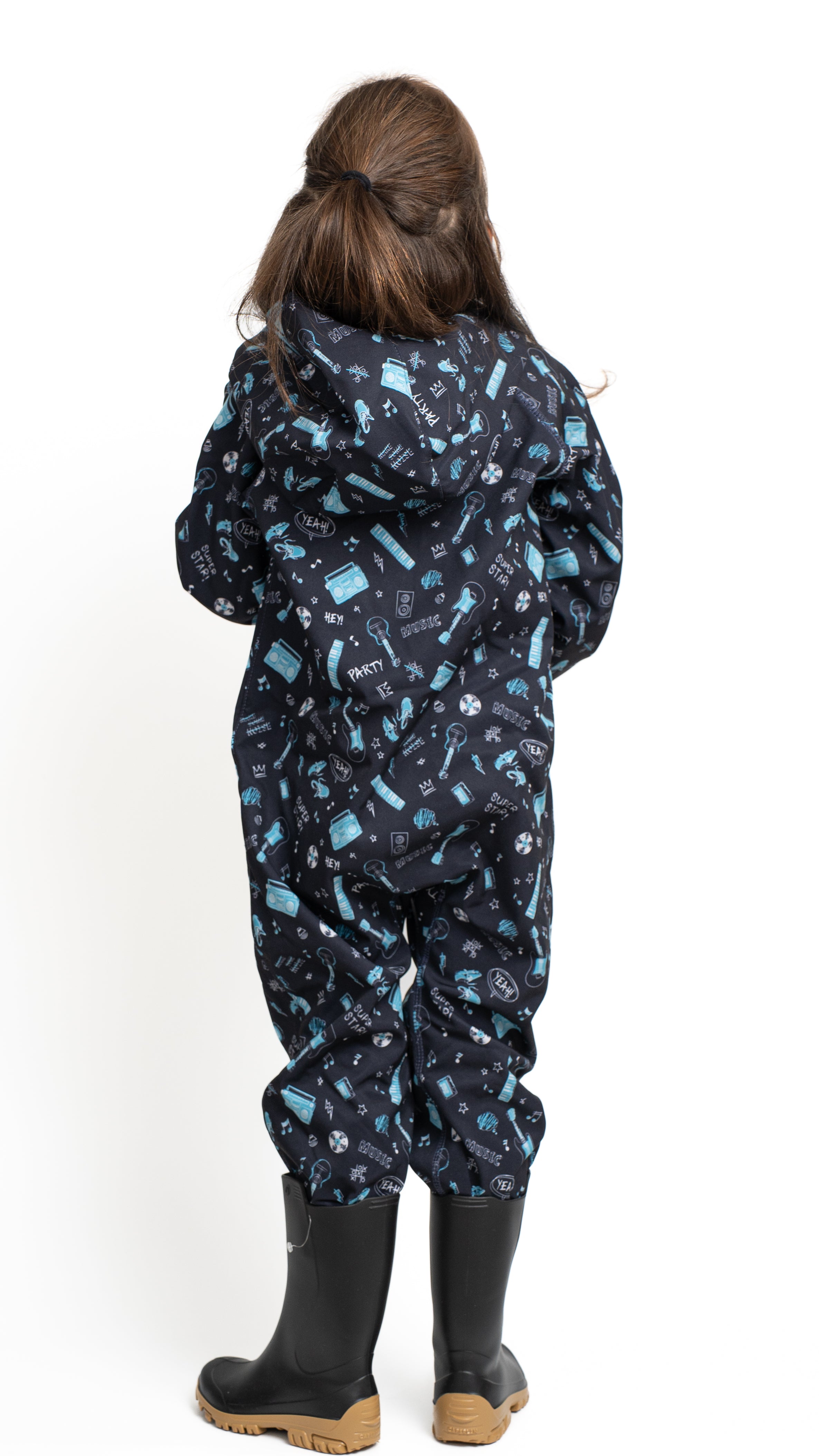 Salopeta copii impermeabila Lozan din softshell Chitare