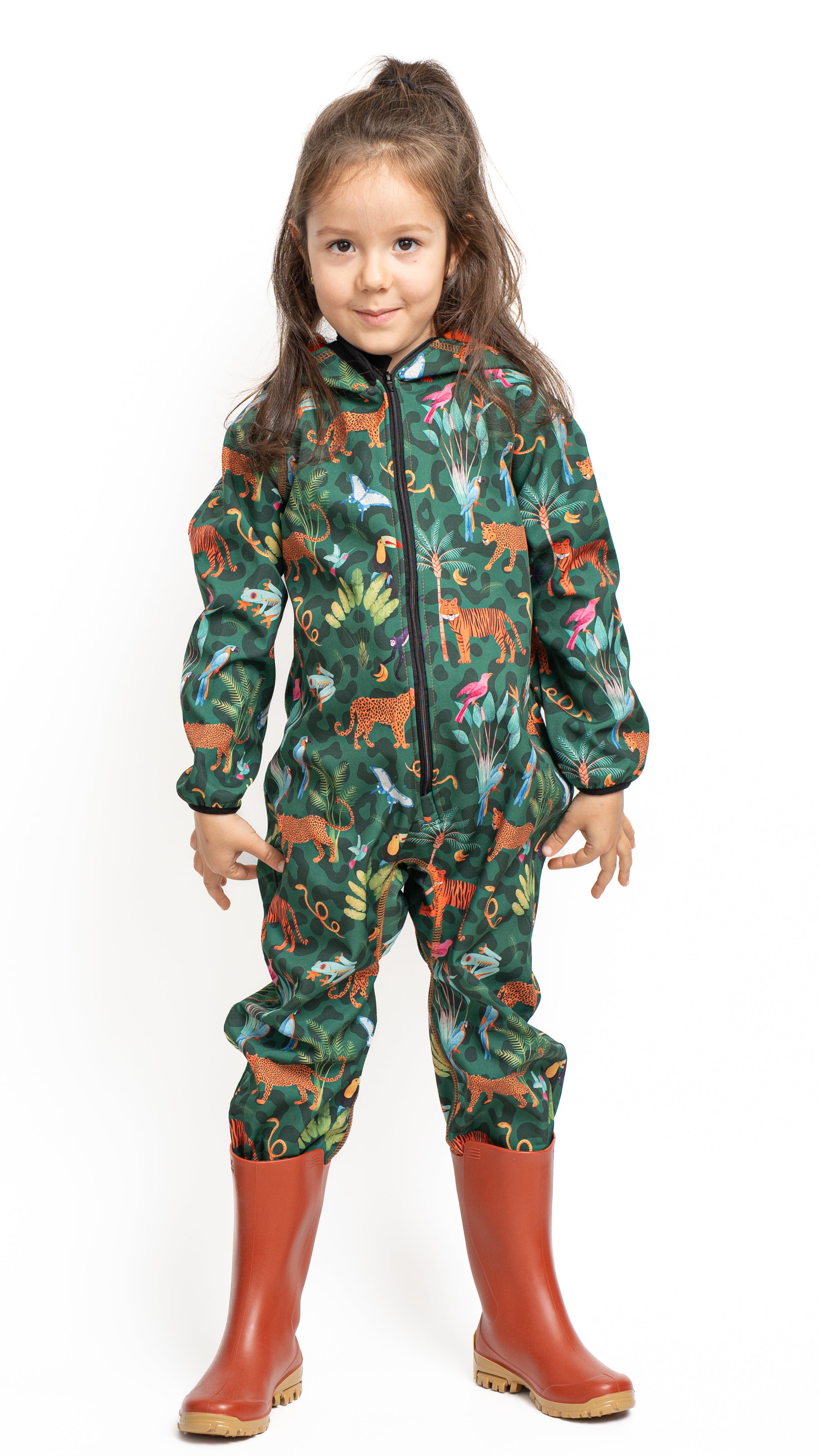 Salopeta copii impermeabila Lozan din softshell Jungla