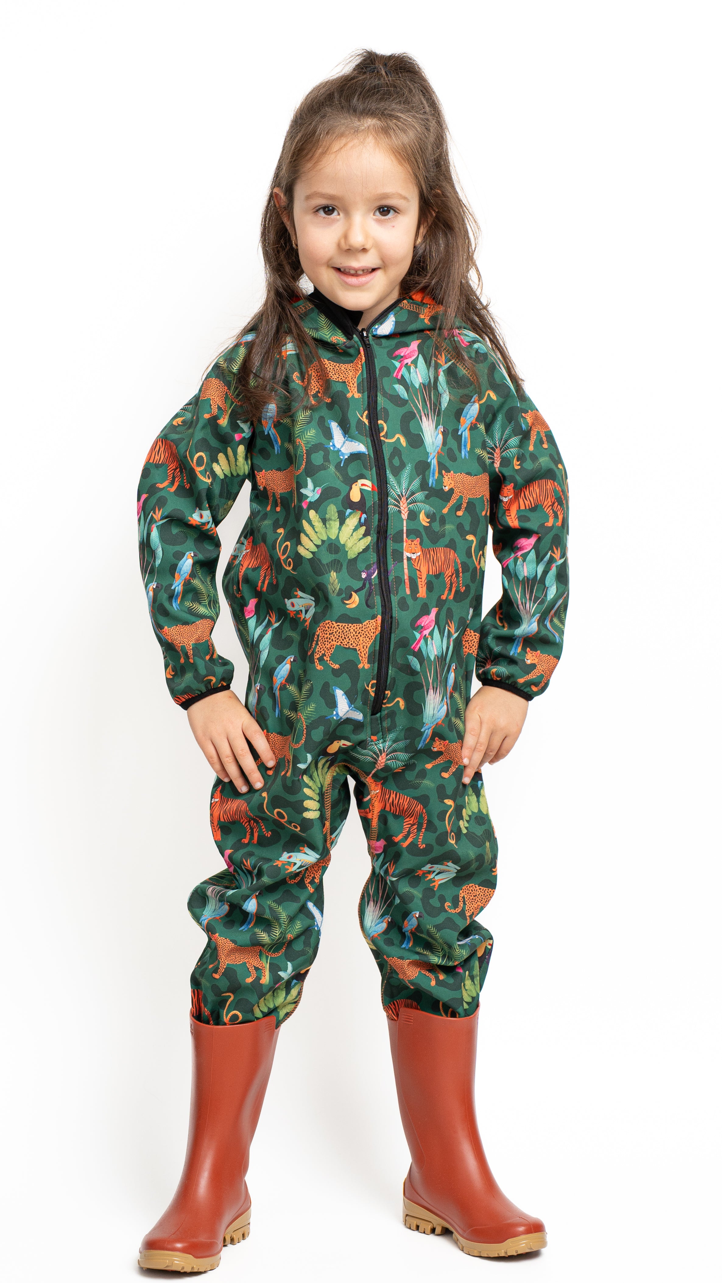 Salopeta copii impermeabila Lozan din softshell Jungla