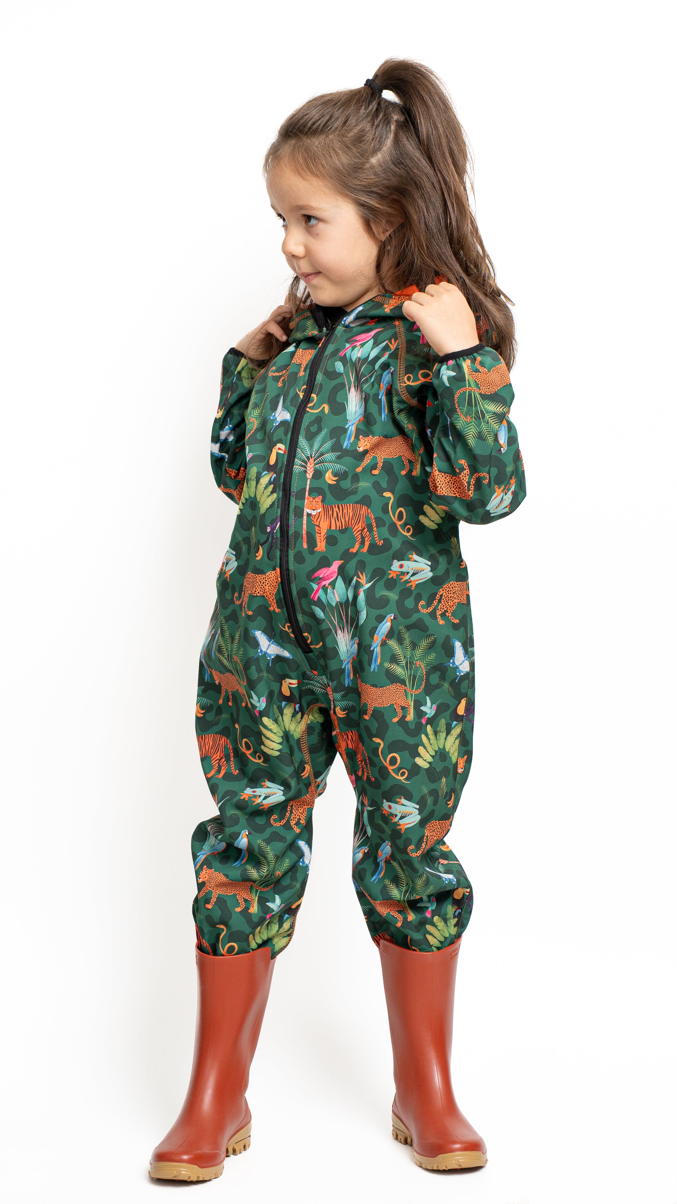 Salopeta copii impermeabila Lozan din softshell Jungla