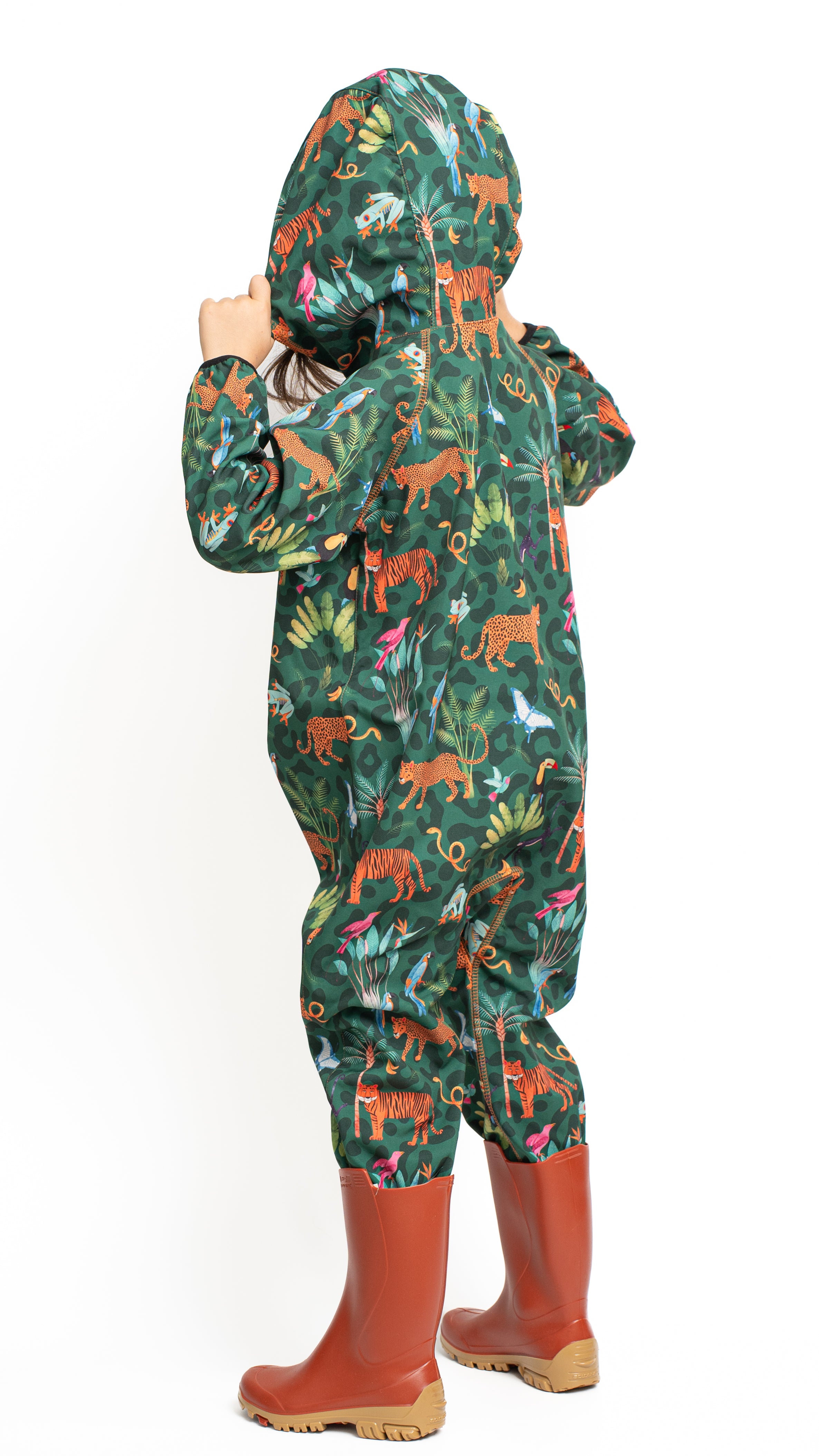 Salopeta copii impermeabila Lozan din softshell Jungla