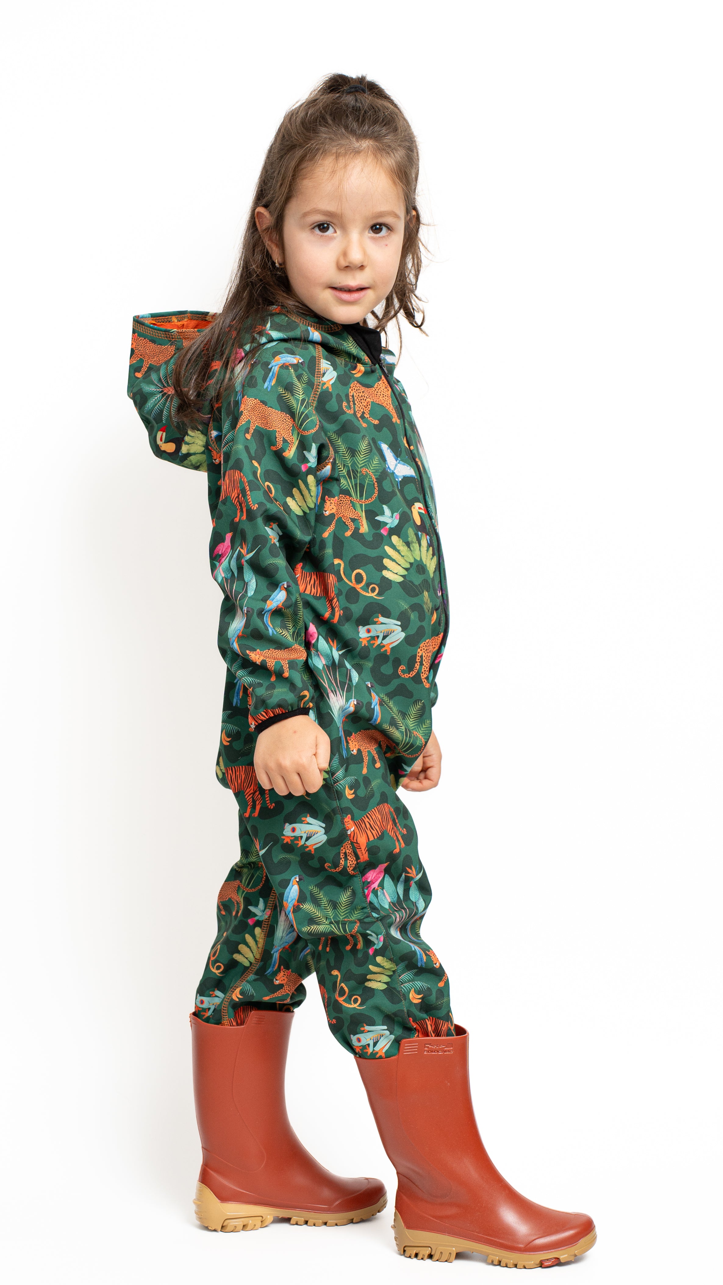 Salopeta copii impermeabila Lozan din softshell Jungla