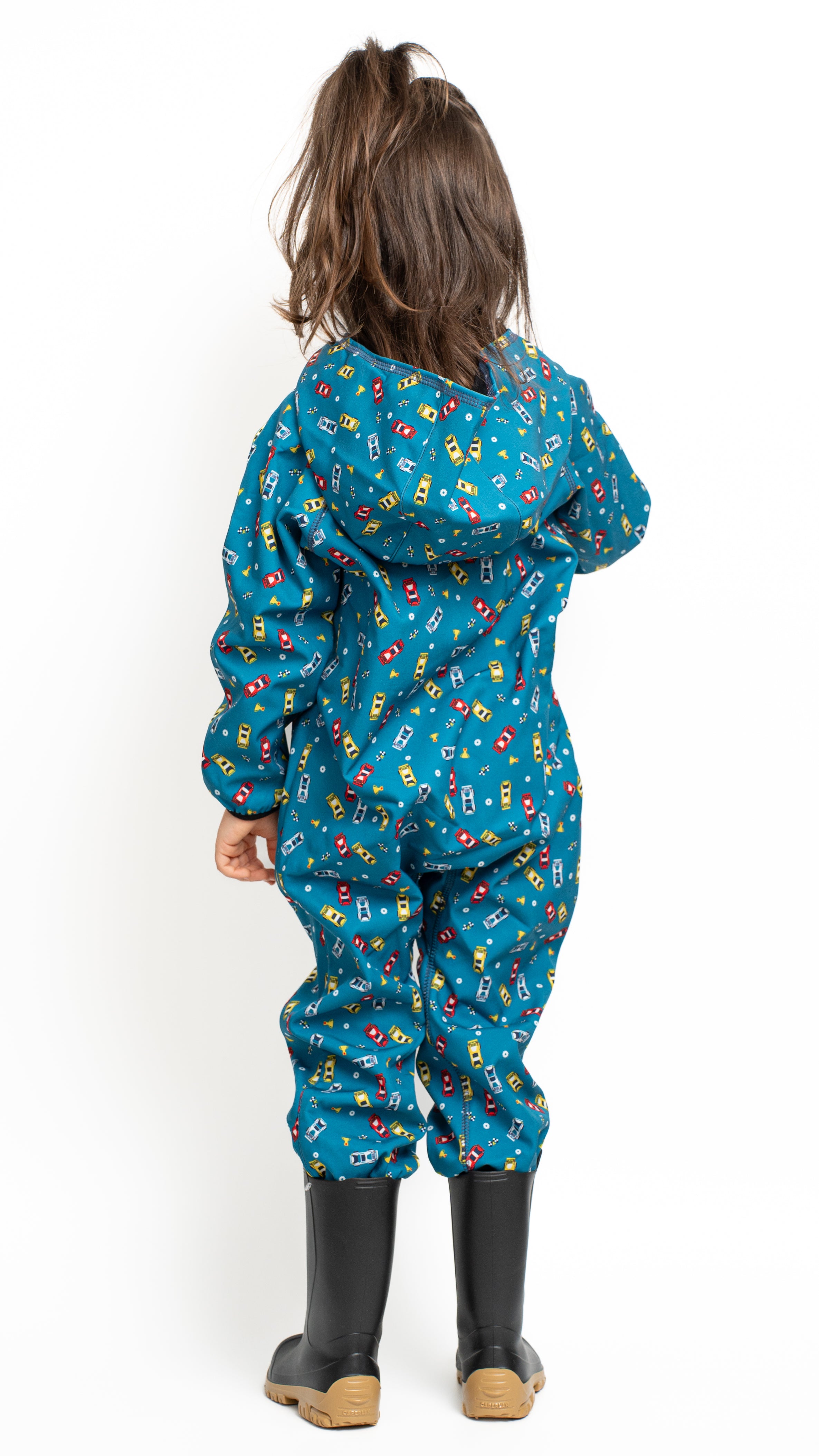 Salopeta copii impermeabila Lozan din softshell Masinute