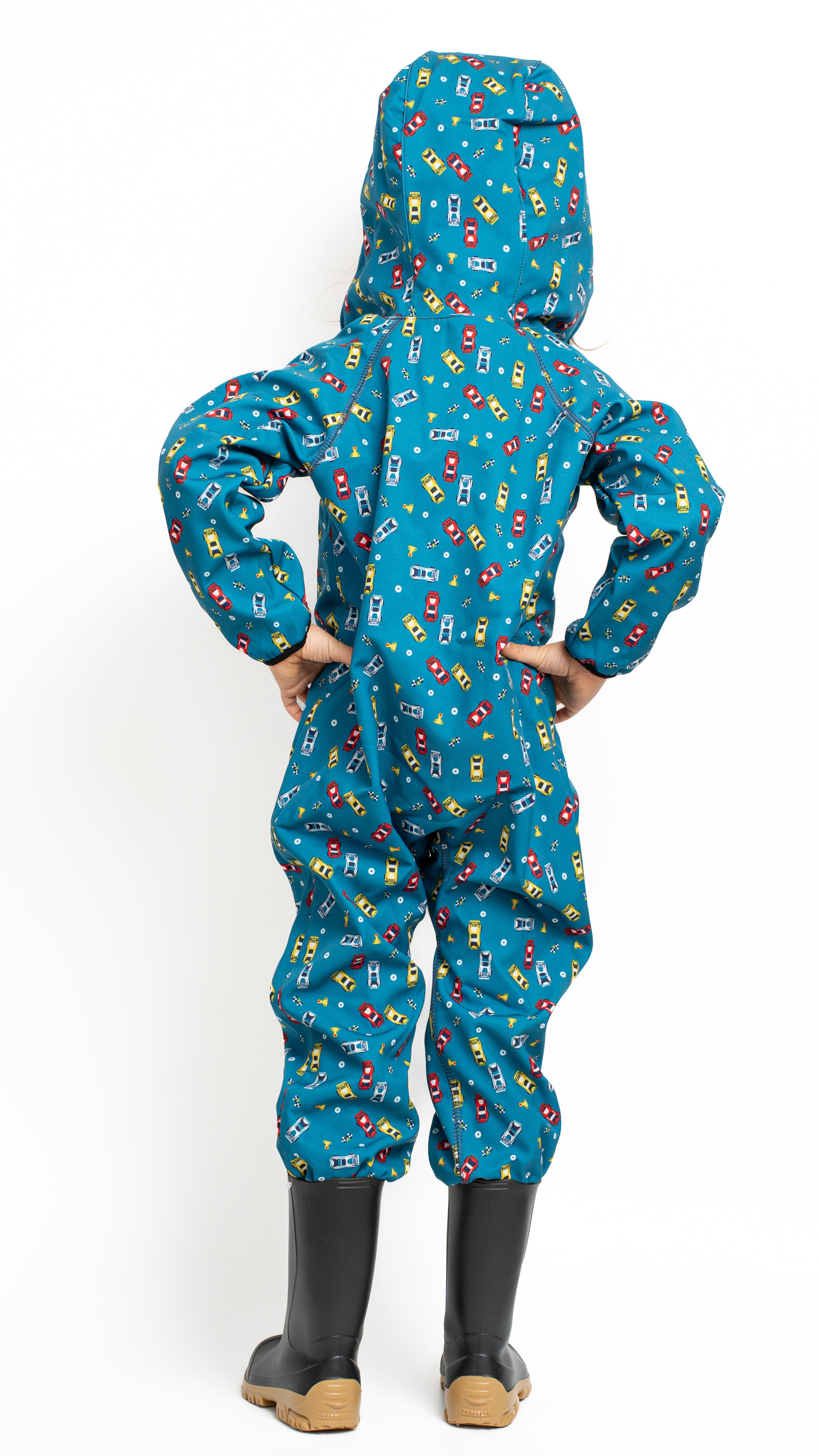 Salopeta copii impermeabila Lozan din softshell Masinute