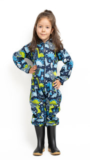 Salopeta copii impermeabila Lozan din softshell Dinozauri