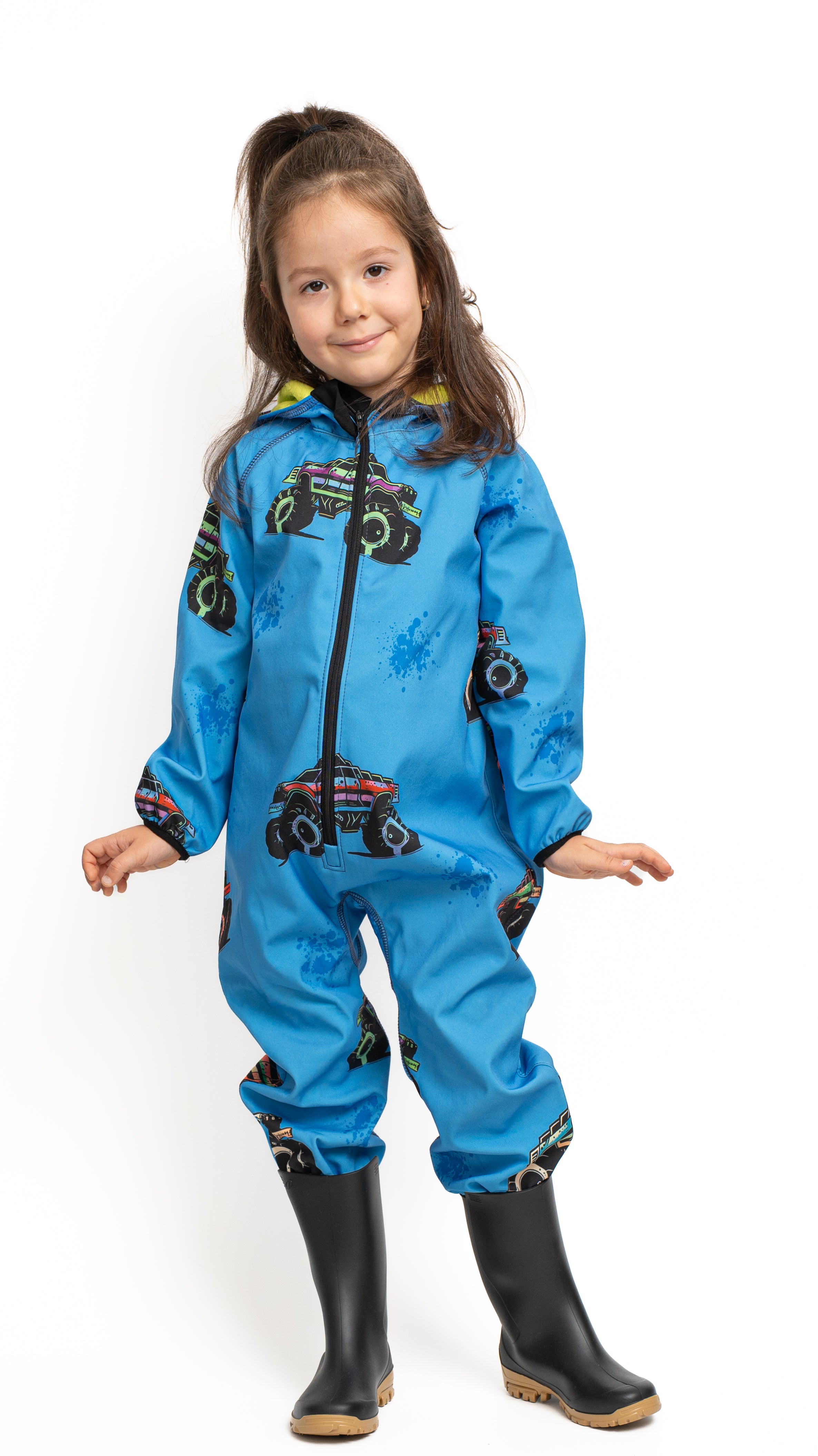 Salopeta copii impermeabila Lozan din softshell Camioane