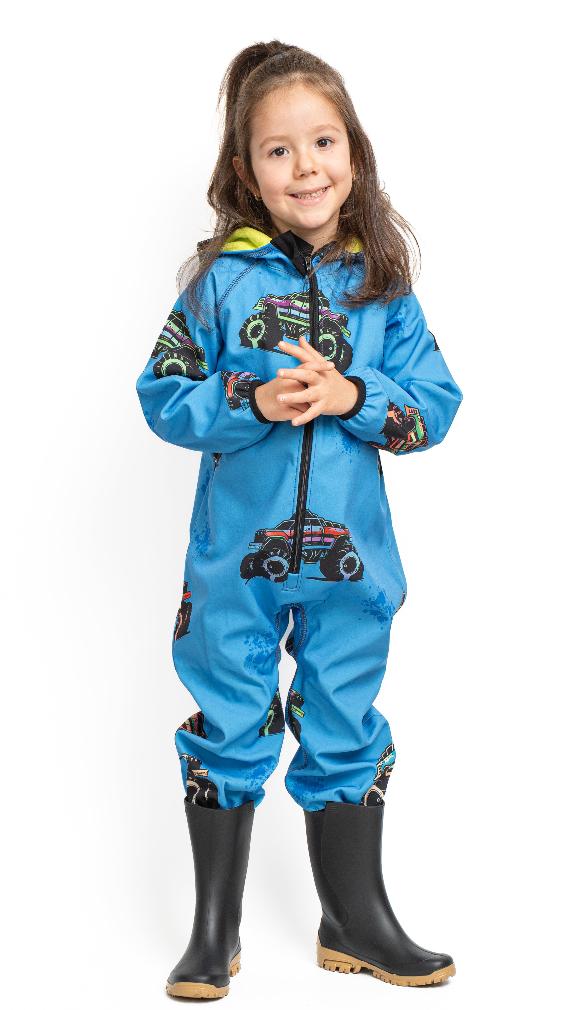 Salopeta copii impermeabila Lozan din softshell Camioane