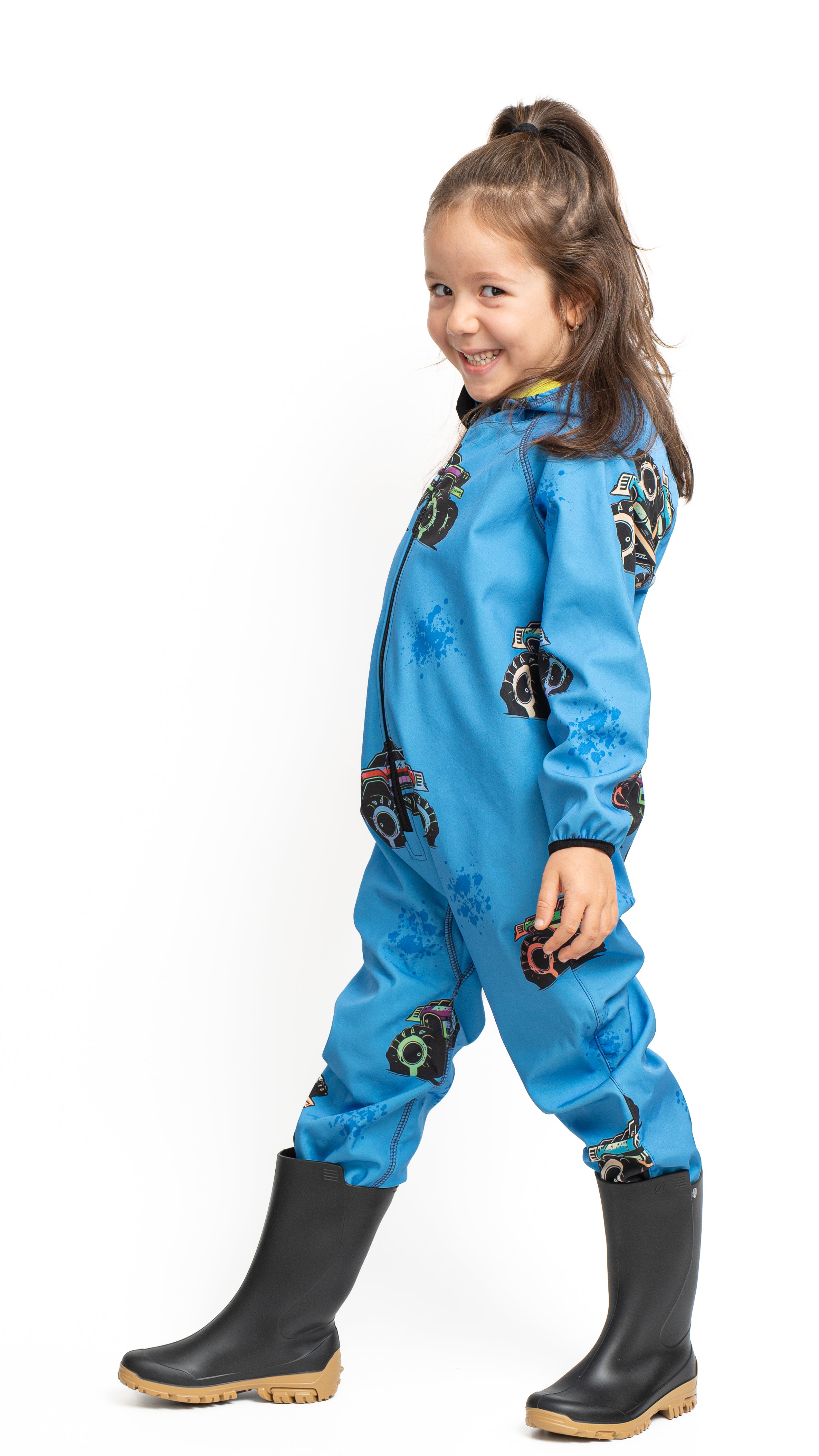 Salopeta copii impermeabila Lozan din softshell Camioane