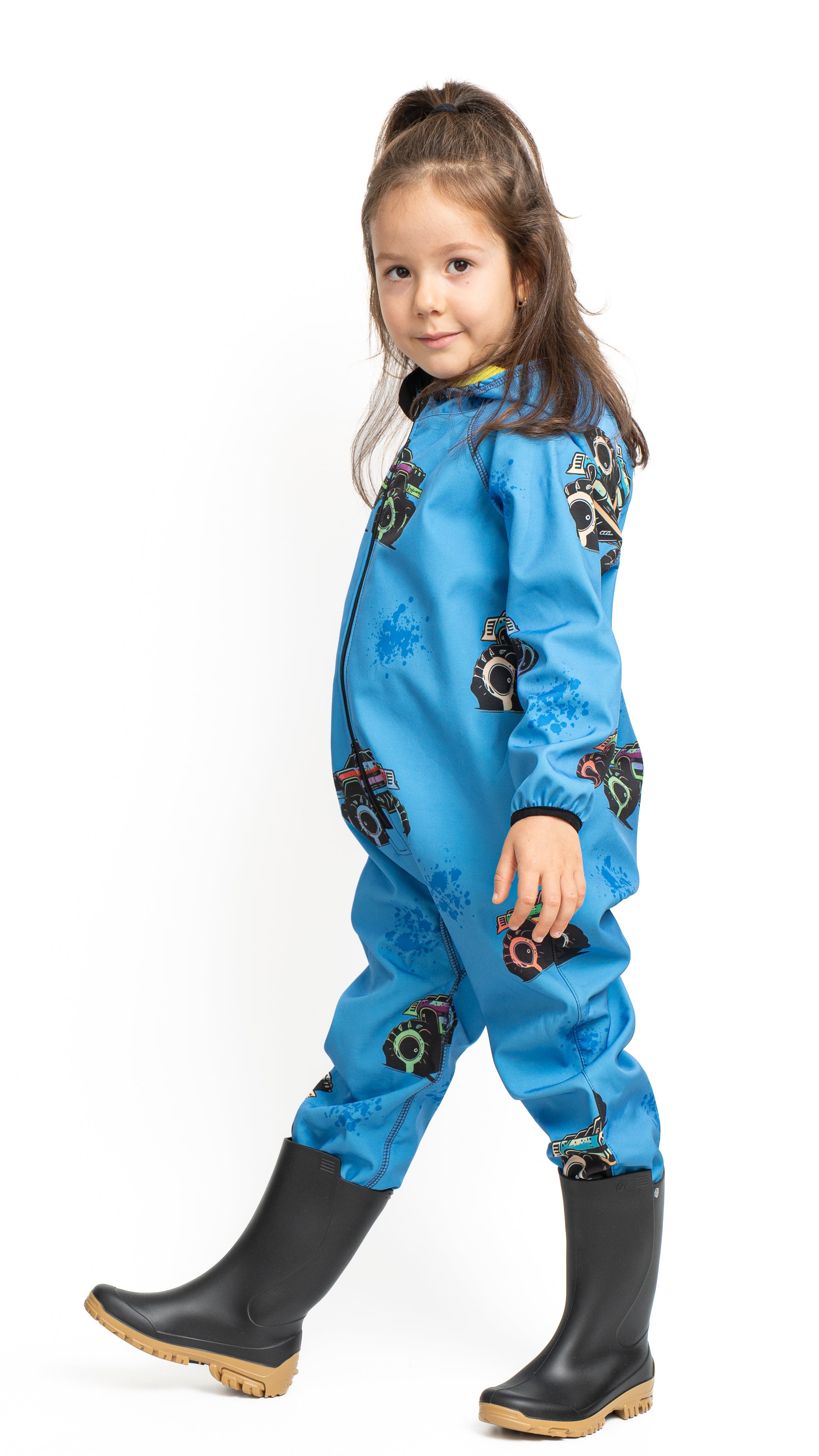 Salopeta copii impermeabila Lozan din softshell Camioane