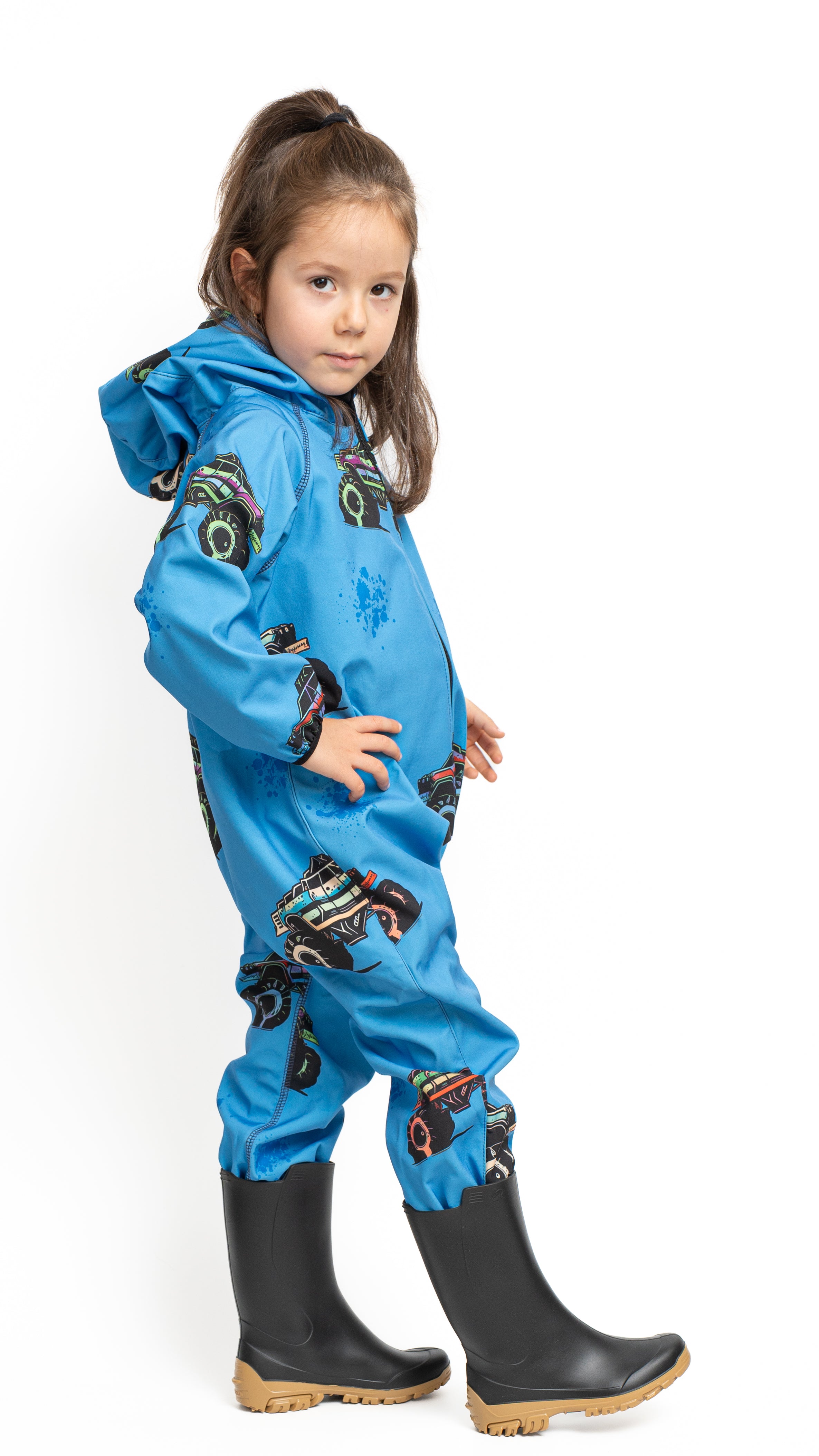 Salopeta copii impermeabila Lozan din softshell Camioane