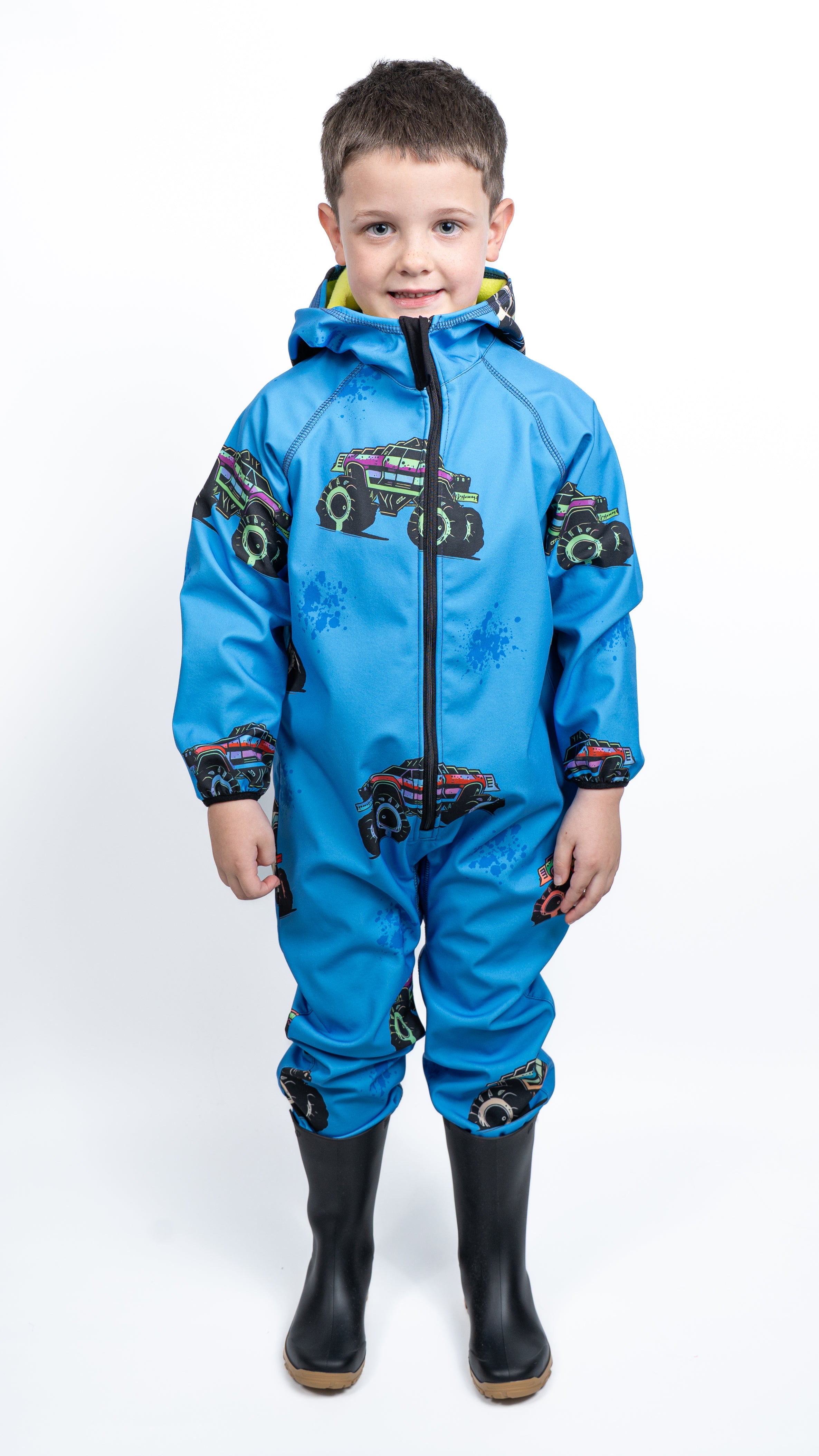 Salopeta copii impermeabila Lozan din softshell Camioane