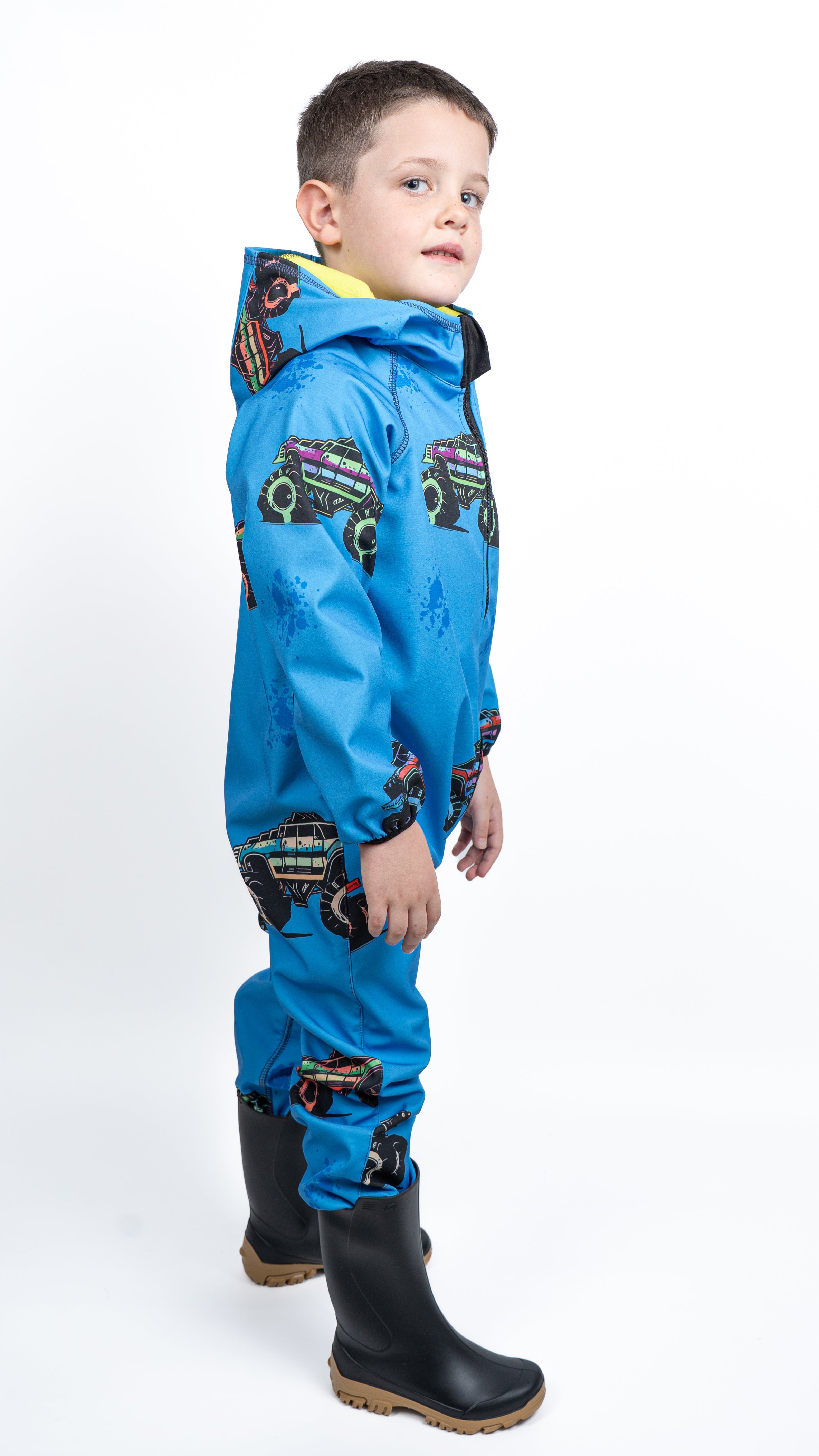 Salopeta copii impermeabila Lozan din softshell Camioane