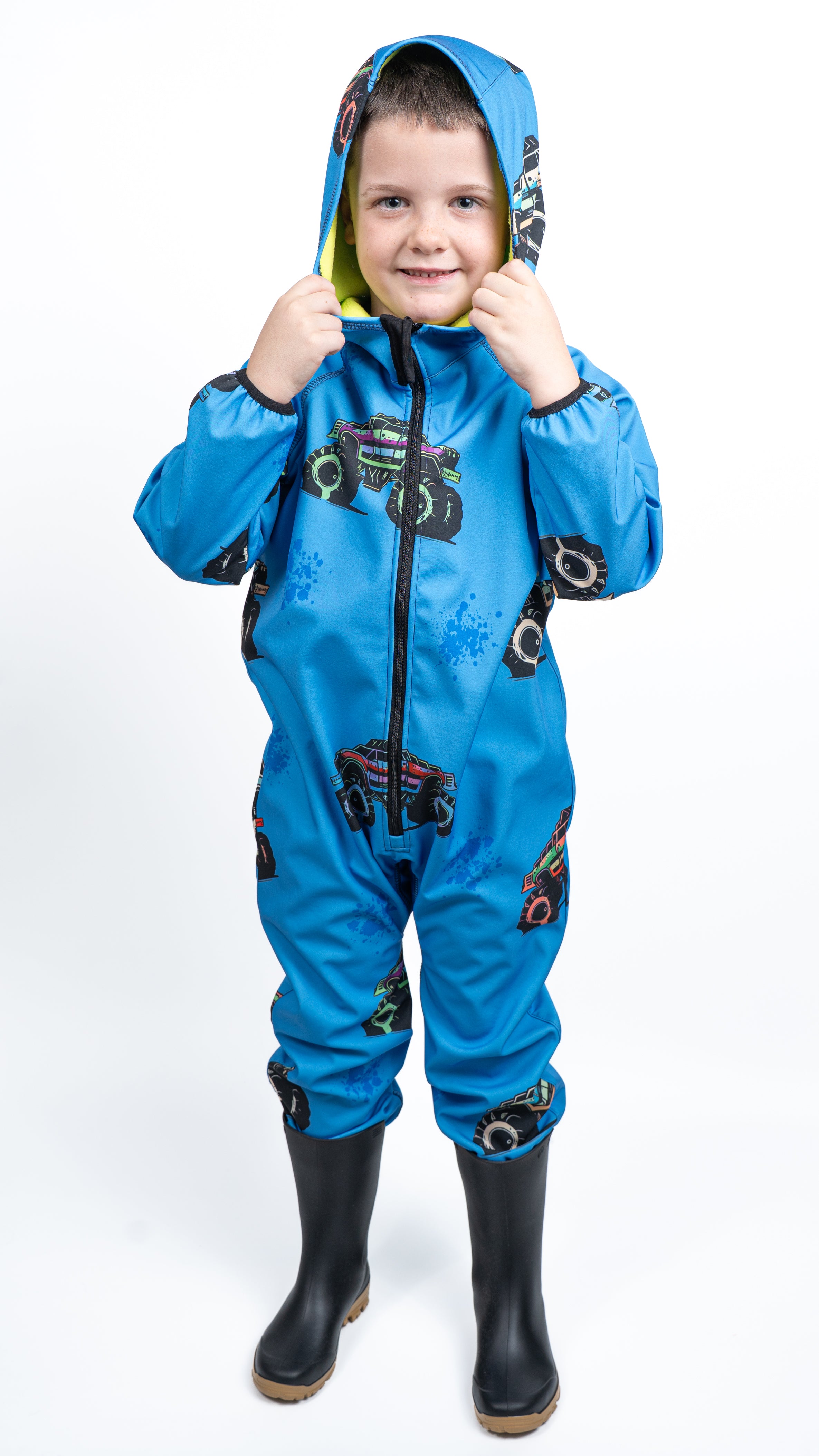 Salopeta copii impermeabila Lozan din softshell Camioane