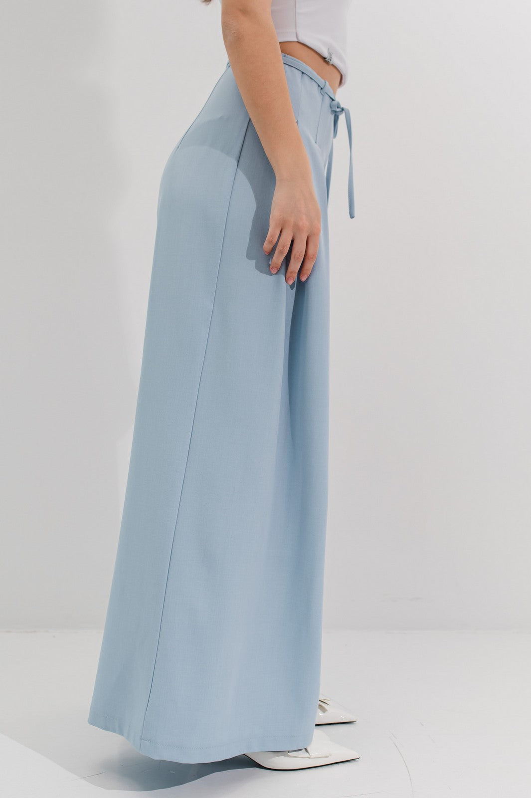 Pantaloni eleganti palazzo Leslie Blue