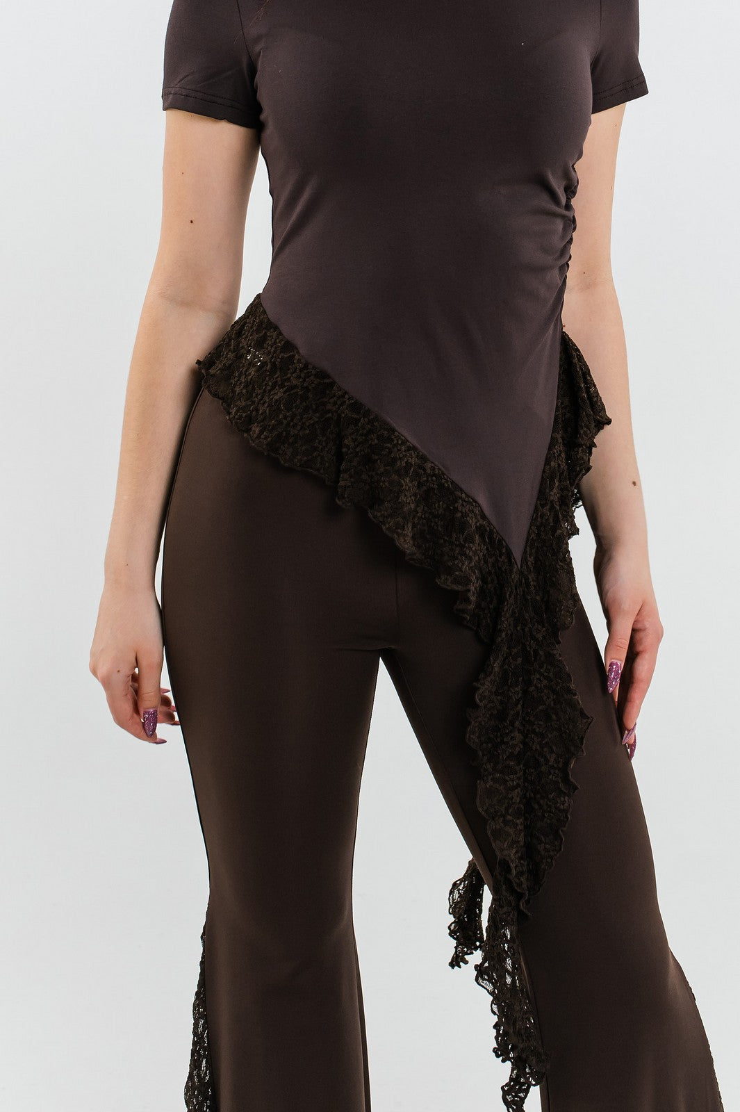 Pantaloni Starla Ciocolatiu