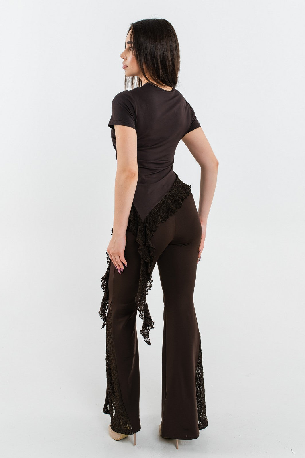 Pantaloni Starla Ciocolatiu