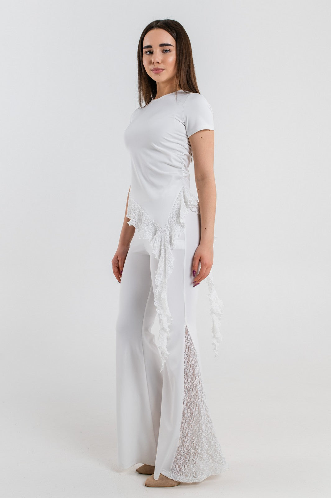 Pantaloni Starla Alb