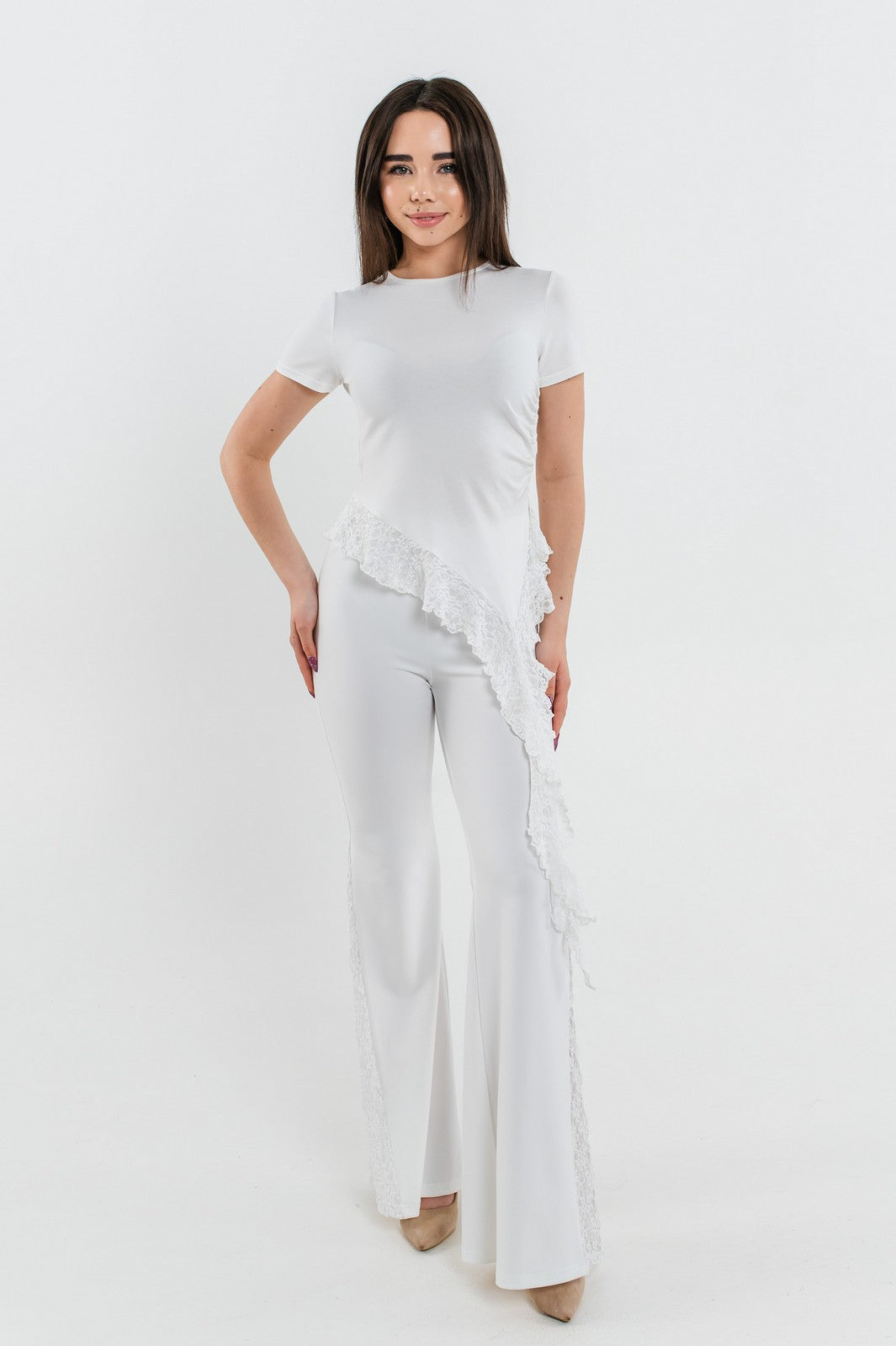 Pantaloni Starla Alb