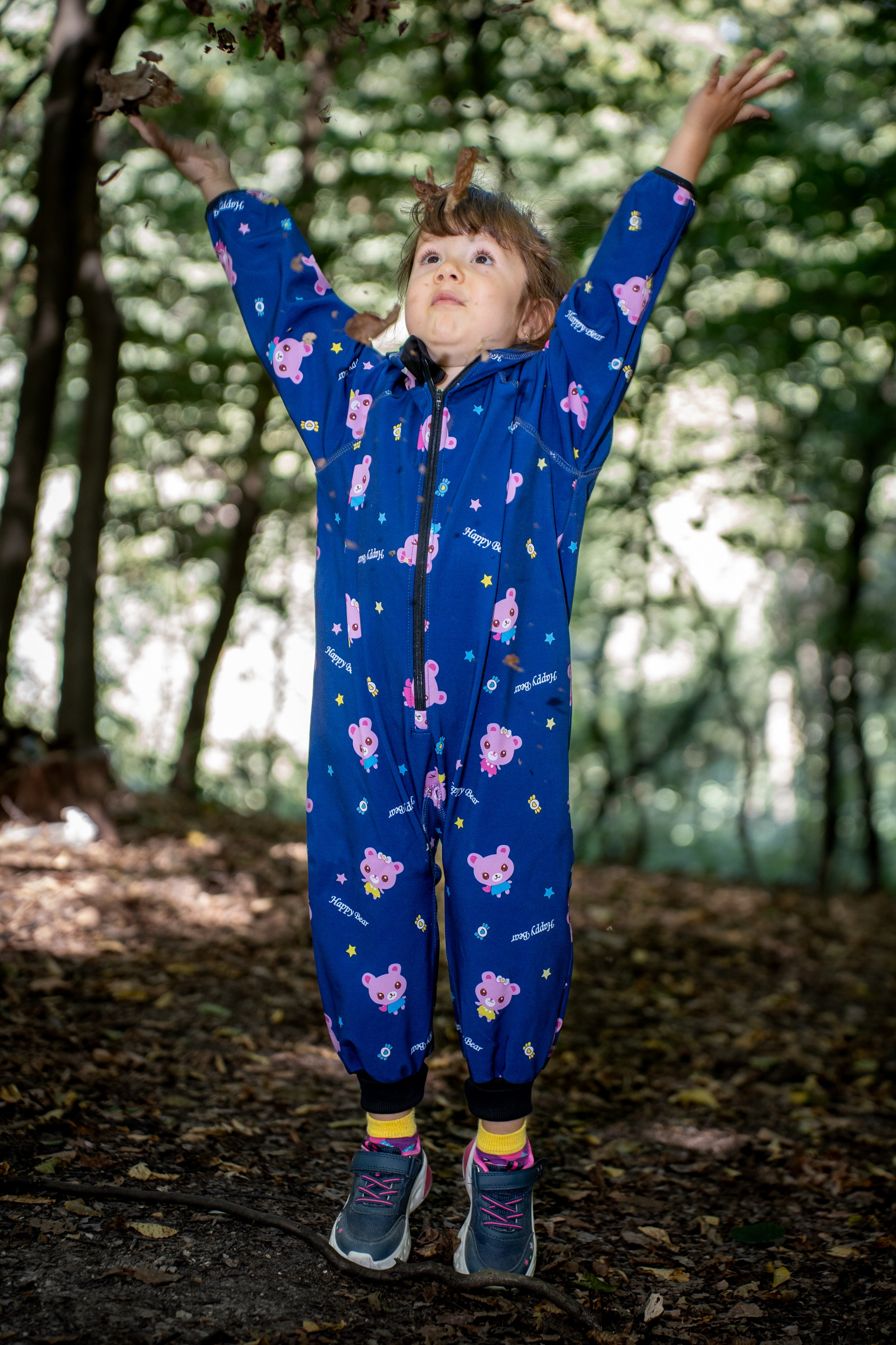 Salopeta copii impermeabila Lozan din softshell Ursuleti