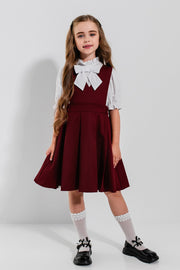 Sarafan scoala Adelaide Burgundy