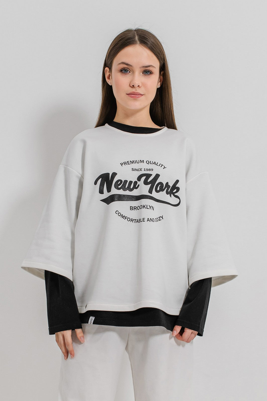 Girls Sweatshirt Valentane Black