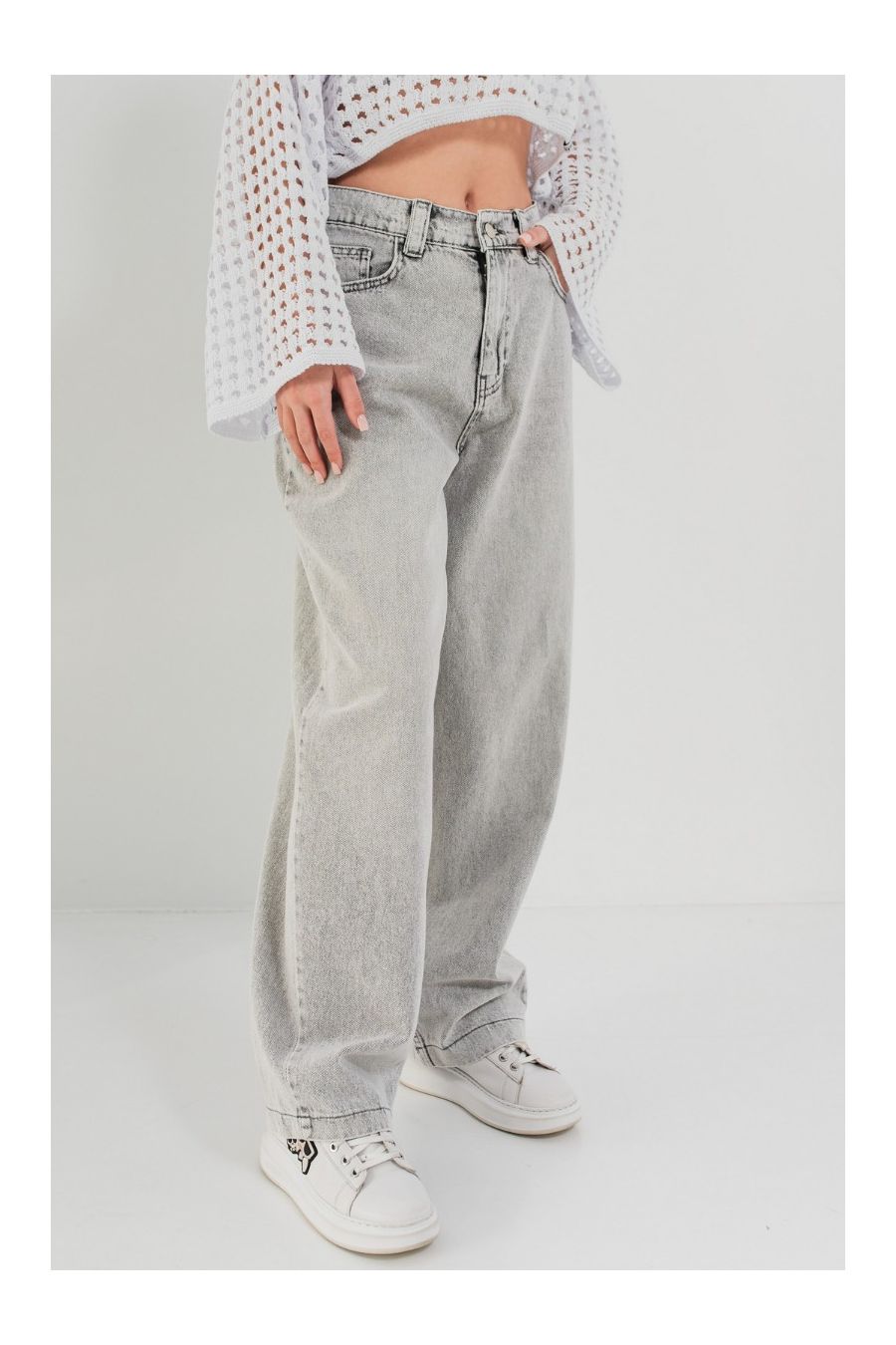 Pantaloni blugi casual cu talie înaltă Kearney