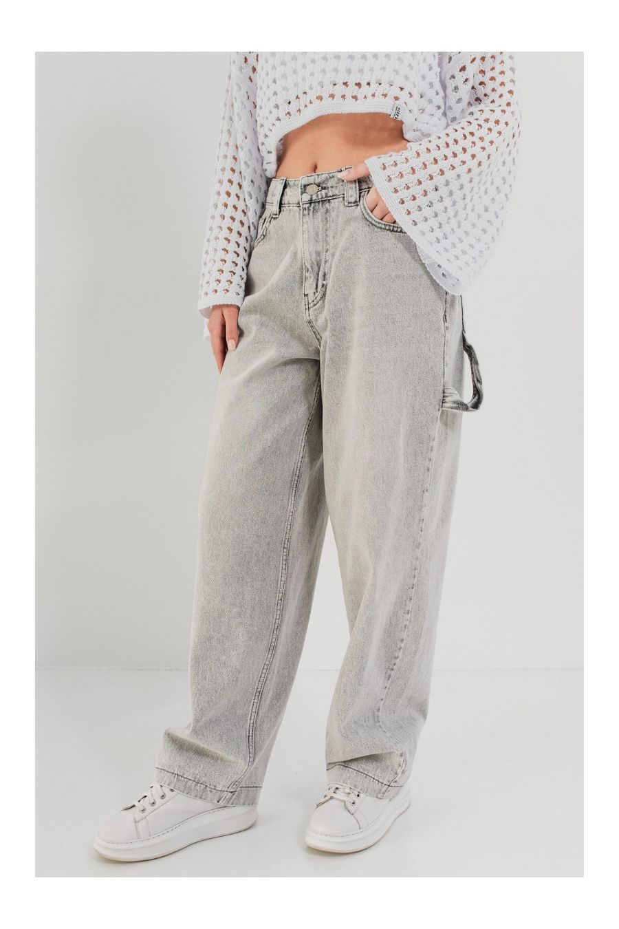 Pantaloni blugi casual cu talie înaltă Kearney