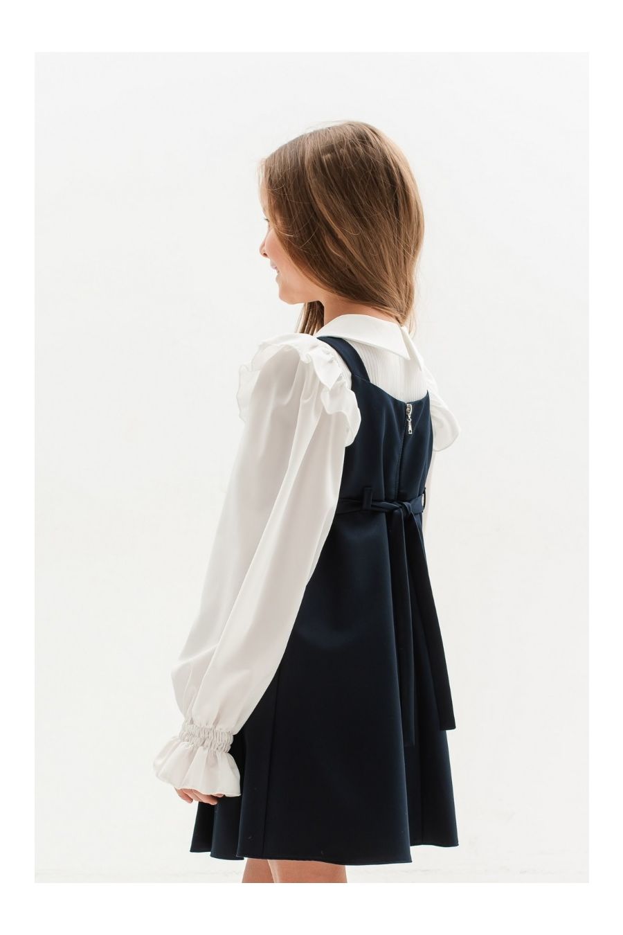 Sarafan scoala uniforma fetite Margo blue