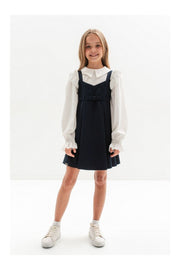 Sarafan scoala uniforma fetite Margo blue