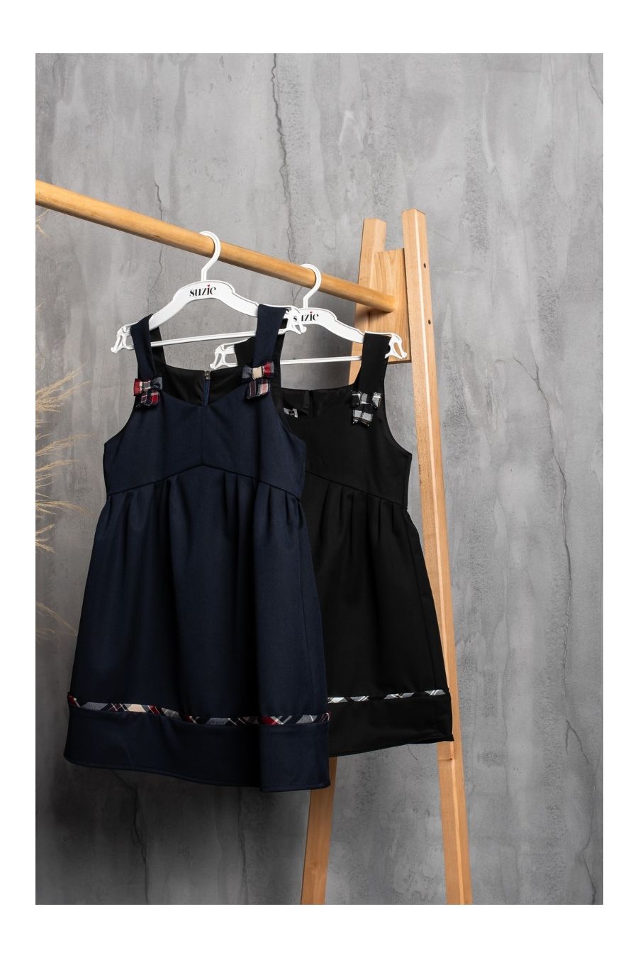 Sarafan scoala uniforma fetite Irma Black