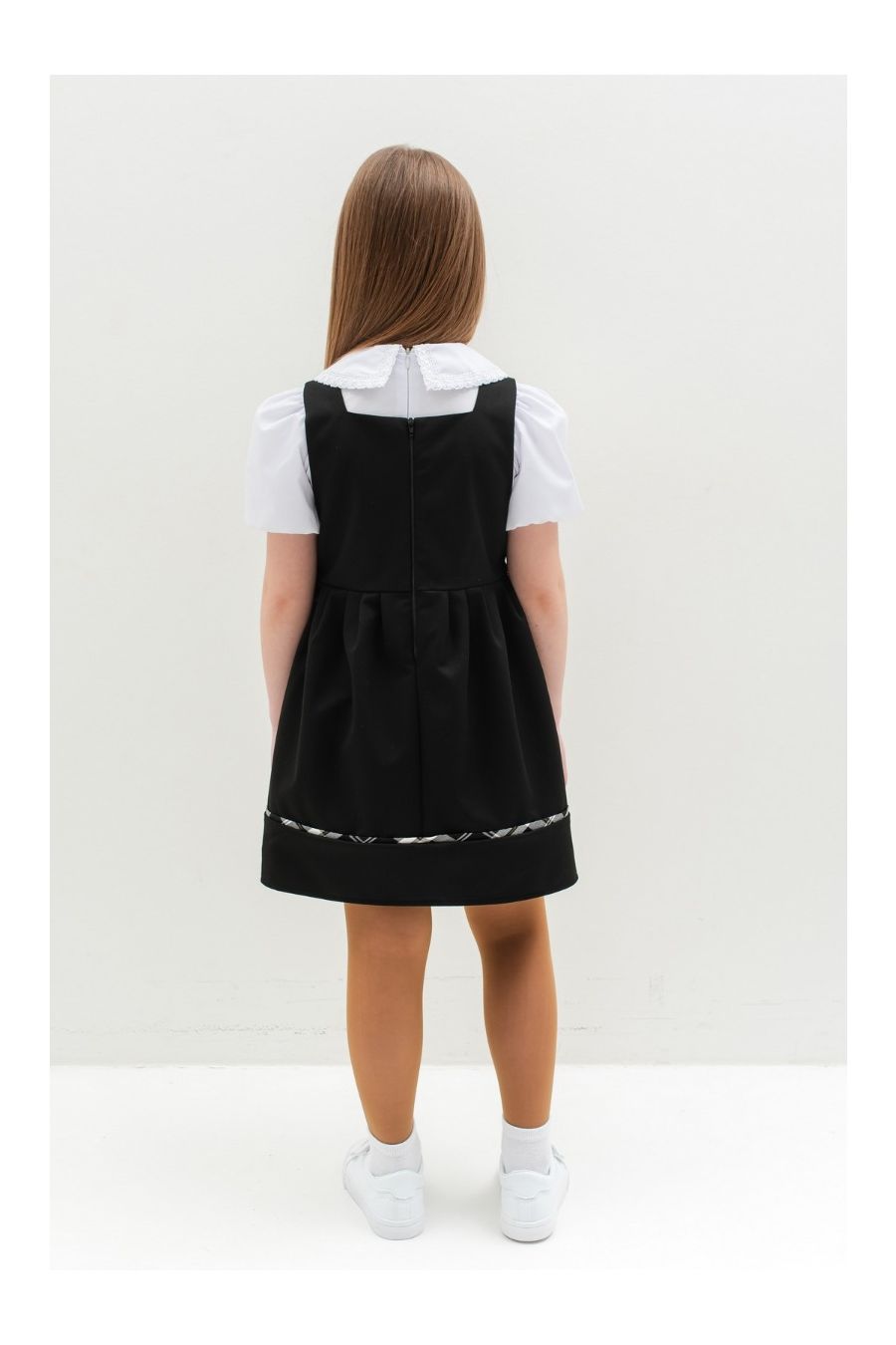 Sarafan scoala uniforma fetite Irma Black